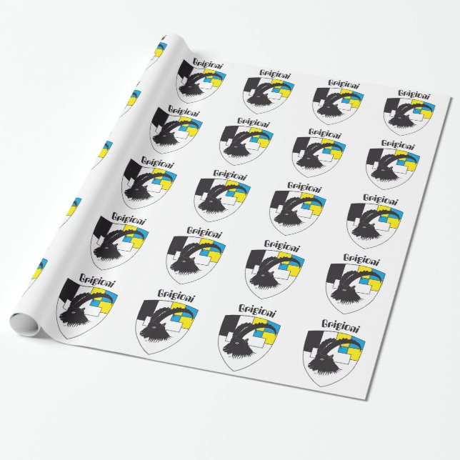Grigioni Svizzera Geschenkpapier Presentpapper (Utrullad)