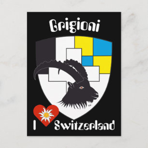 Grigioni Svizzera Postkarte Vykort