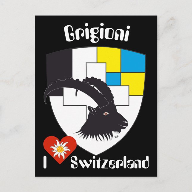 Grigioni Svizzera Postkarte Vykort (Framsida)