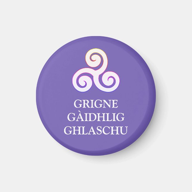 Grigne Gàidhlig Ghlaschu Button Magnet (Framsidan)