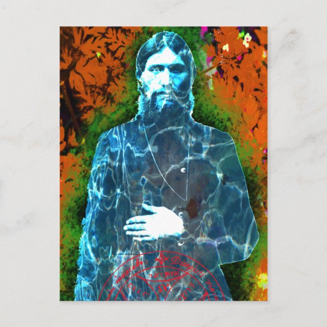 Grigori Rasputin Rysk historia Mad Munk Mystic Vykort (Framsida)