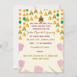 Griha Pravesh-inbjudningar Inbjudningar
