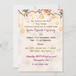 Griha Pravesh-inbjudningar Inbjudningar