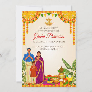Grihapravesh inbjudan Digital Gruhapravesham inbju