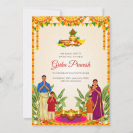 Grihapravesh inbjudan & Gruhapravesham inbjudninga