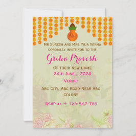 Grihapravesh-inbjudningar Inbjudningar