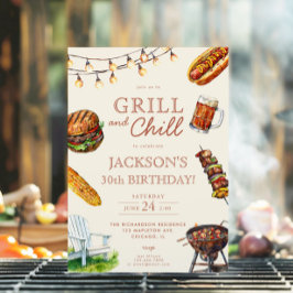 Grill and Chill Barbeque-födelsedagsfesten Inbjudningar