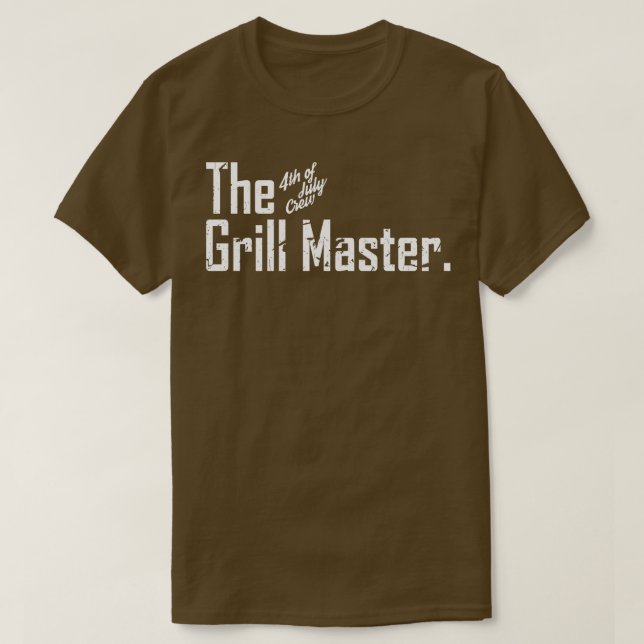 Grill BBQ Master 4:e juli-besättningen T Shirt (Design framsida)