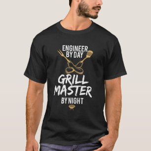 Grill Bbq Master Ingenjör Funny Barbecue Gift T Shirt