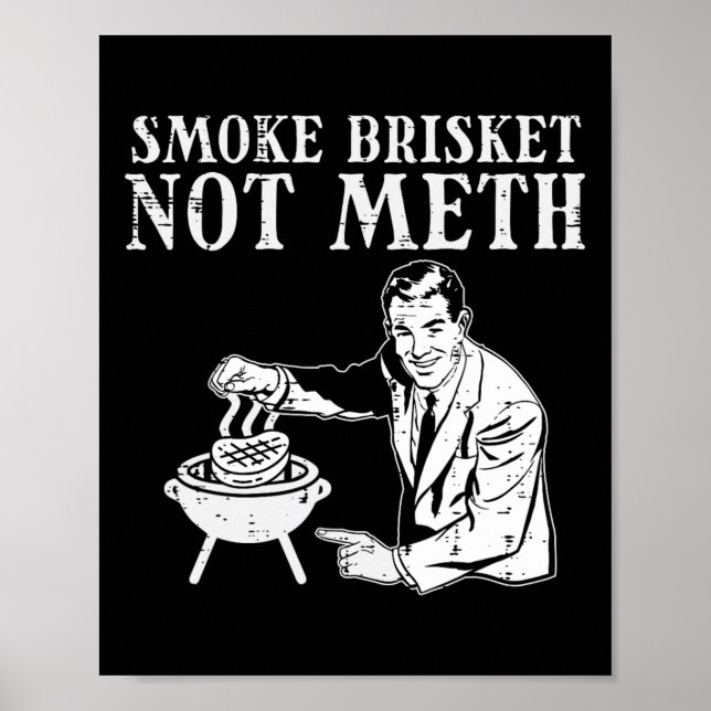 Grill Brisket Roligt Bbq Barbecue Kött Grilling Ma Poster (Framsidan)