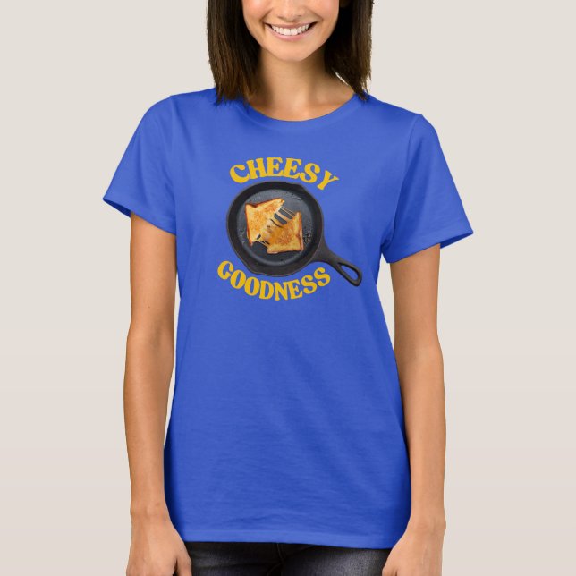Grill Cheese Sandwich Cheesy Godhet T Shirt (Framsida)
