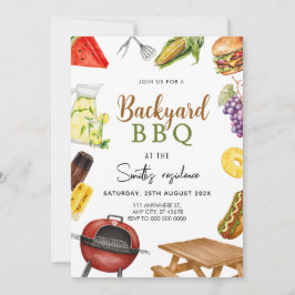 Grill & Chill BBQ Backyard Party Inbjudningar