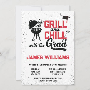 Grill & Chill BBQ Studentfest Open House Inbjudningar