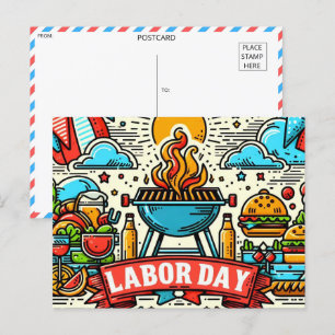 Grill & Chill Labour Day Firande Vykort