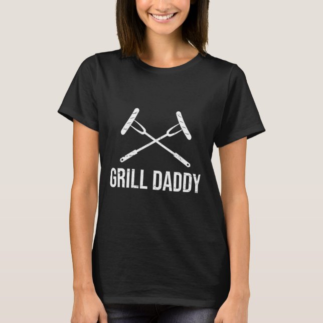 Grill Daddy Roligt Fars Dag-present-grillfar-gri T Shirt (Framsida)