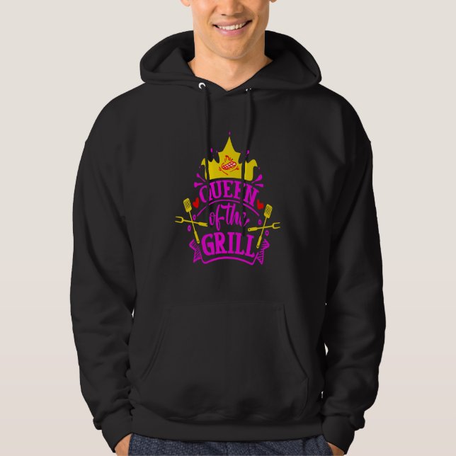 Grill drottning hoodie (Framsida)