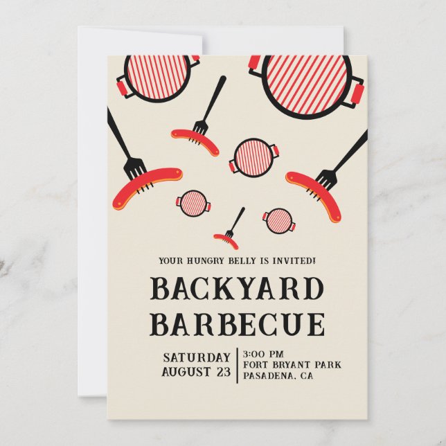 Grill & Fork BBQ-fest inbjudan (Framsida)