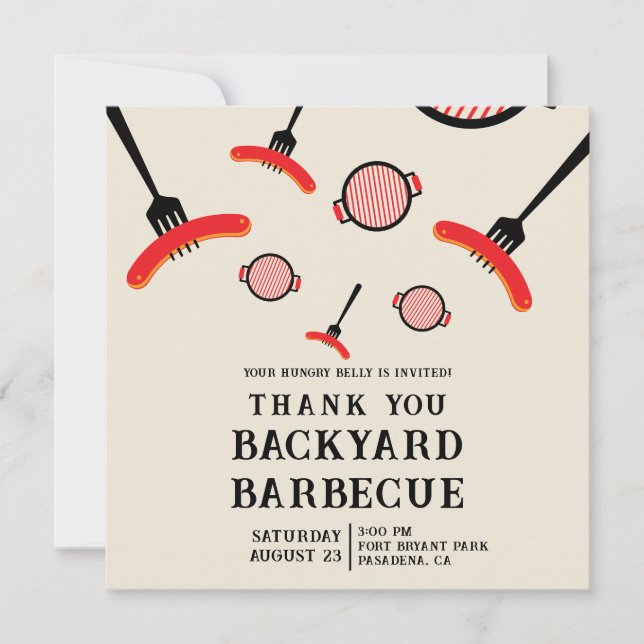 Grill & Gaff BBQ-fest Tacksamhetskort Tack Kort (Framsida)