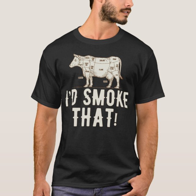 Grill, jag skulle röka det! t shirt (Framsida)
