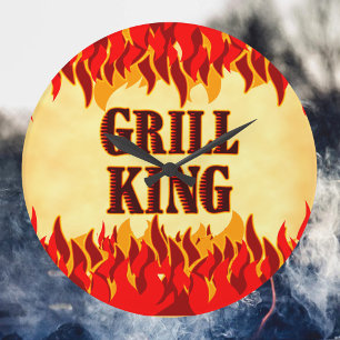 Grill King BBQ Röda Flammor Väggur
