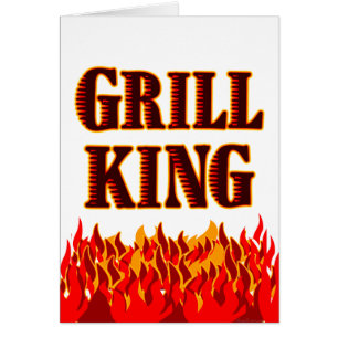 Grill Kung BBQ - Visa tomt bildkort Hälsningskort