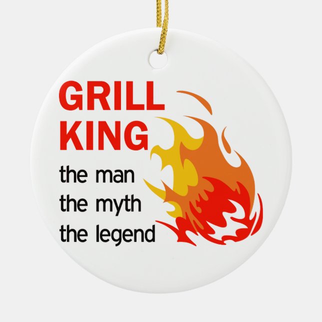 Grill Kung Legend Julgransprydnad Keramik (Framsidan)