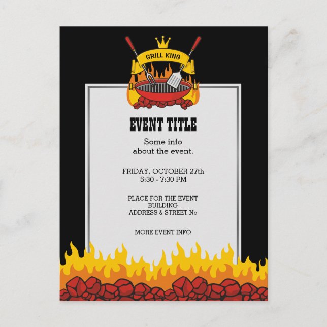 Grill Kung Vykort (Framsida)