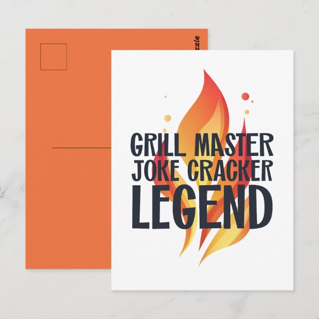 Grill Legend BBQ Poster Vykort (Fram/baksida)