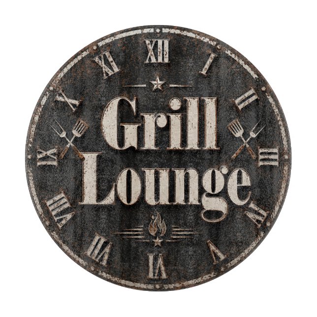 Grill Lounge Rustic BBQ Man Cave Grill Master Gift (Framsidan)