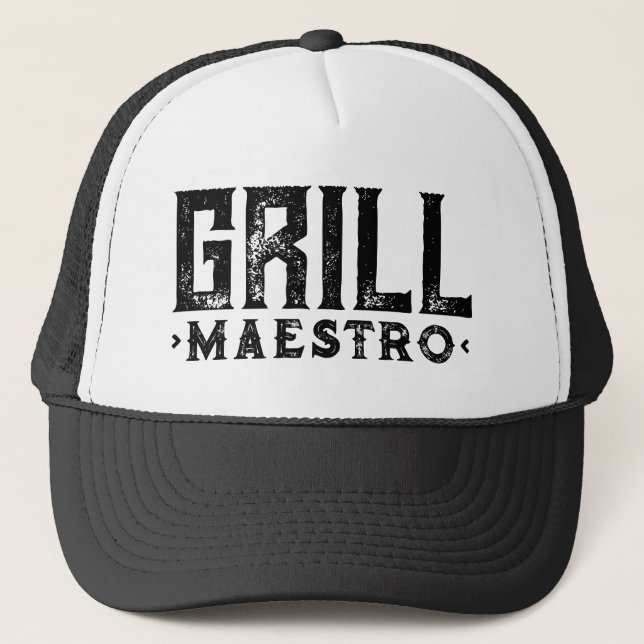 Grill Maestro trucker hat for expert BBQ chef Keps (Framsida)