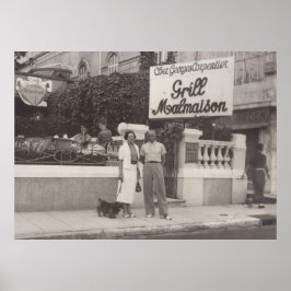 Grill Malmaison, Cannes, Frankrike 1930 s Poster
