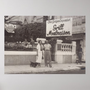 Grill Malmaison, Cannes, Frankrike 1930 s Poster