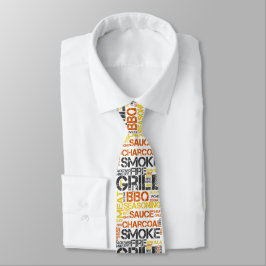 Grill Mästare BBQ Typografi Slips