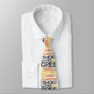 Grill Mästare BBQ Typografi Slips