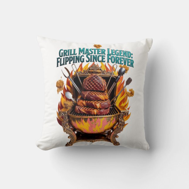 Grill Mästare Legend T Tröja  Kudde (Framsida)