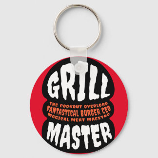 Grill Master BBQ Pappa Quote Burger Grilling Cooko Nyckelring