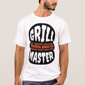 Grill Master BBQ Pappa Quote Burger Grilling Cooko T Shirt