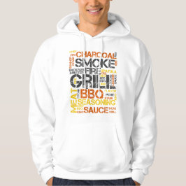 Grill Master BBQ-typografi Hoodie