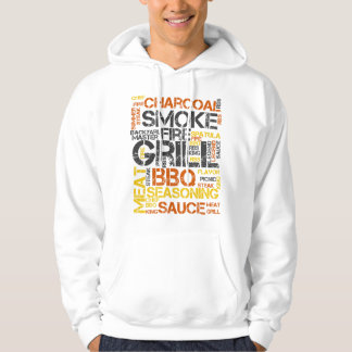Grill Master BBQ-typografi Hoodie