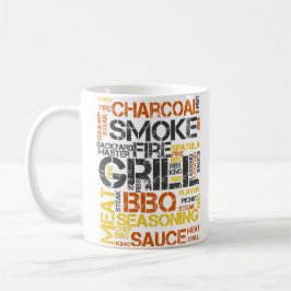 Grill Master BBQ-typografi Kaffemugg