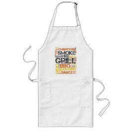 Grill Master BBQ-typografi Långt Förkläde