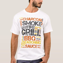 Grill Master BBQ-typografi T Shirt