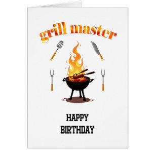 Grill Master Birthday Hälsningskort