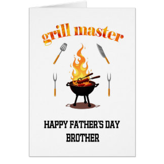 Grill Master Brother Fars dag Hälsningskort