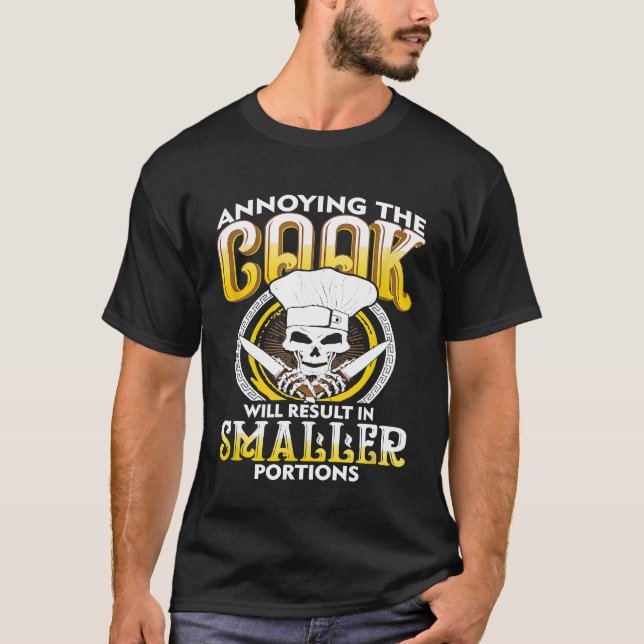 Grill Master Chef Skeleton Baker Cooking T Shirt (Framsida)