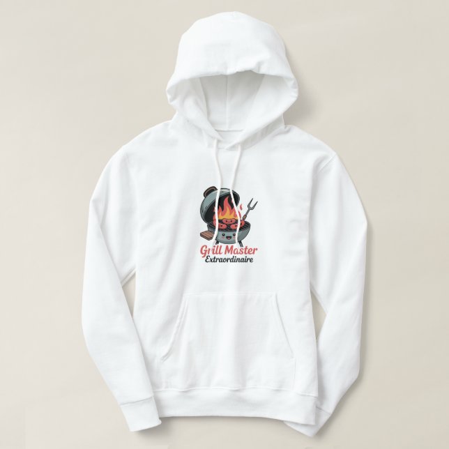 Grill Master Extraordinaire – Funny BBQ Lover  Hoodie (Design framsida)