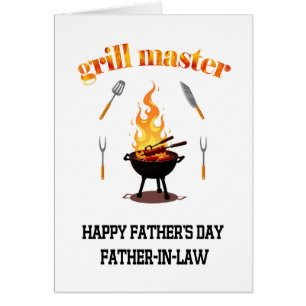 Grill Master Far i Law Fars dag Hälsningskort
