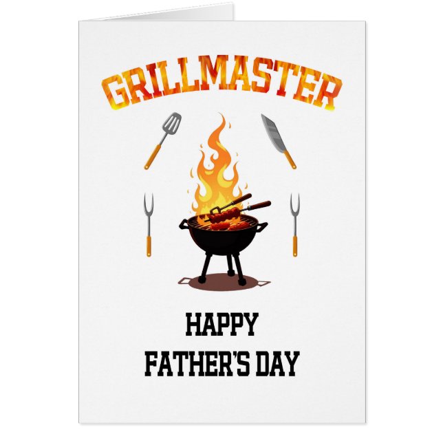 Grill Master Fars dag Hälsningskort (Framsidan)