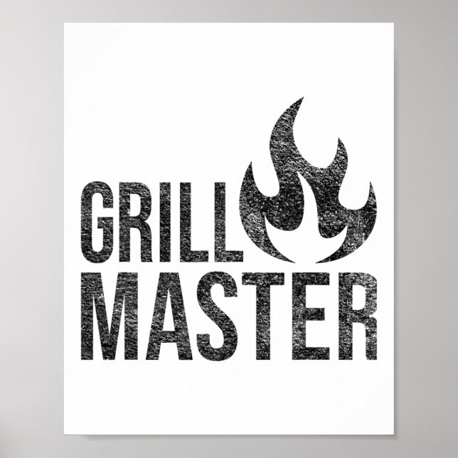 Grill Master Flame Byrbecue Bbq Smoke Char Open Fi Poster (Framsidan)