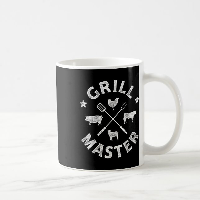 Grill Master Funny Gris Bbq Barbecue Grillmaster M Kaffemugg (Höger)